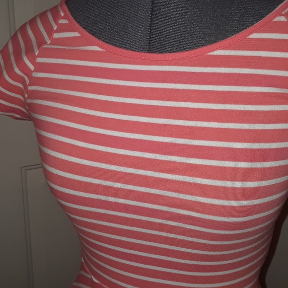 Coral/Pink Striped Dress - Picture 4 of 6